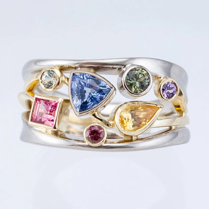 Aesthetic Enamel Flower Finger Ring for Women Wedding Party New 2023 Ring Silver Color Luxury Cubic Zirconia Jewelry Gift