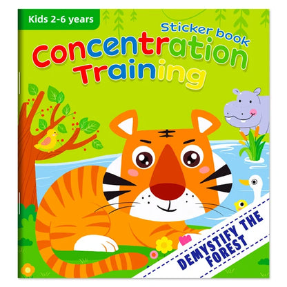 Children's Sticker Book Early Education Cartoon Animal Cognitive Puzzle Sticker Toys Educational Montessori Toys for Kids 3-6