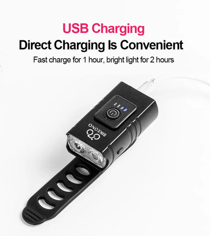 Bike Light USB Rechargeable MTB Front Lamp Headlight Flashlight Bicycle Lighting Flashlight LED Bike Accessories Taillights