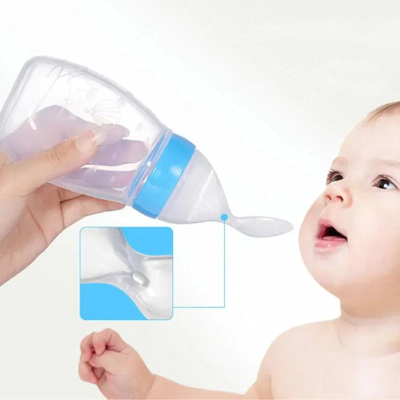 4Pcs Baby Feeding Bottle with Fruit Pacifier Set Baby Spoon Bottle Toddler Fresh Vegetable Fruit Feeder Kids Feeding Supplies