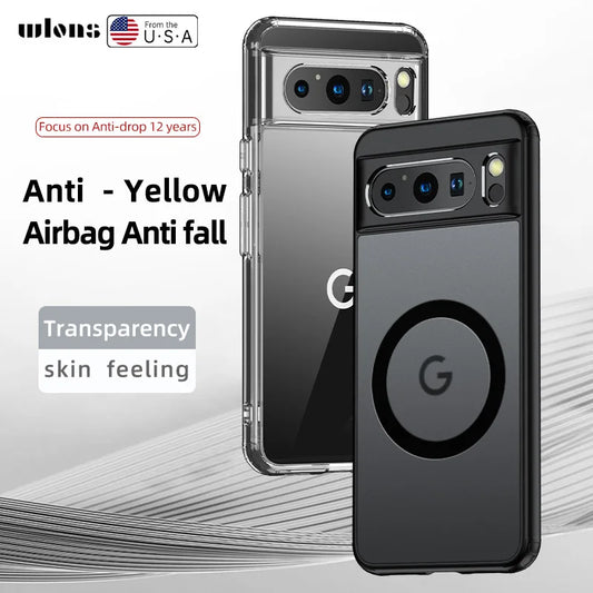 2025 Fashion Magnetic Case For Google Pixel 9 Pro 8 8A 7 Dull Polish Wireless Charger Cover Anti-knock Cases For Pixel7A Pixel9A