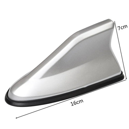 Universal Carbon Fiber Look Car Roof Top Mount Shark Fin Aerial Antenna Toppers Auto Radio AM FM Antenna Signal Amplifier Aerial