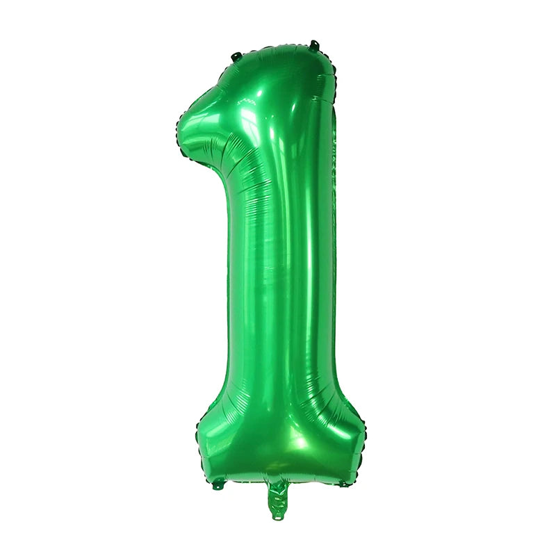 40inch 1st Turquois Rose Gold Silver Big Number Foil Helium Balloons Baby Shower 1 Years Old Birthday Party Decoration Globos