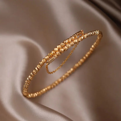 2024 French new design fashion jewelry two-color plated zircon letter X opening bracelet elegant women's daily work accessories