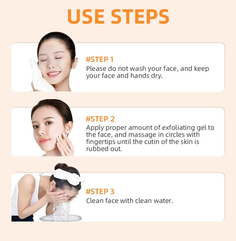 Orange Exfoliating Gel Dead Spot Remover Brighten Peeling 50g Gentle Repair Scrub Whiten Hydrating Moisturizer Korean Skin Care