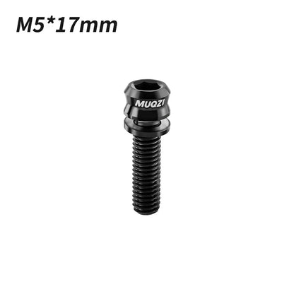 MUQZI Titanium Bolt M5x17mm M5x19mm Bicycle Nut Titanium Alloy Stem Bolts MTB Road  Folding Bike Screw Accessories