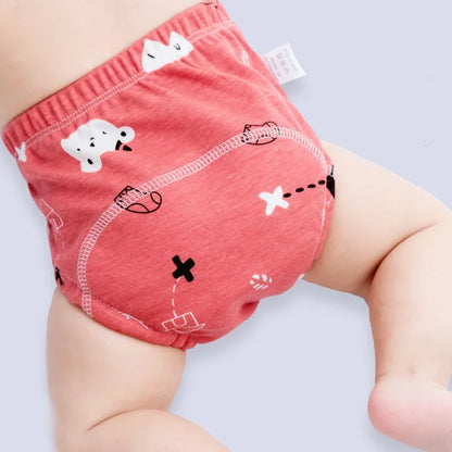 6 Layer Waterproof Reusable Cotton Baby Training Pants Infant Shorts Underwear Cloth Baby Diaper Nappies Panties Nappy Changing