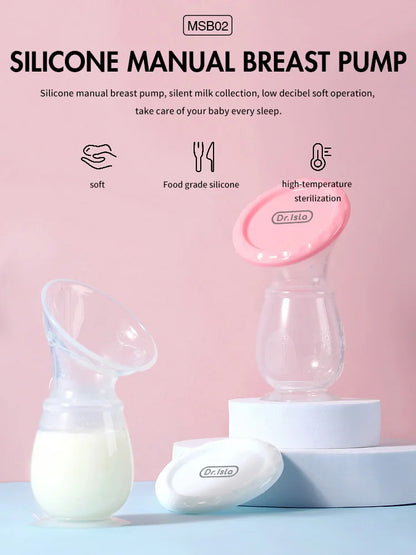 Dr.isla Baby Feeding Manual Breast Pump Partner Breast Collector Automatic Correction Breast Milk Silicone Pumps BPA Free