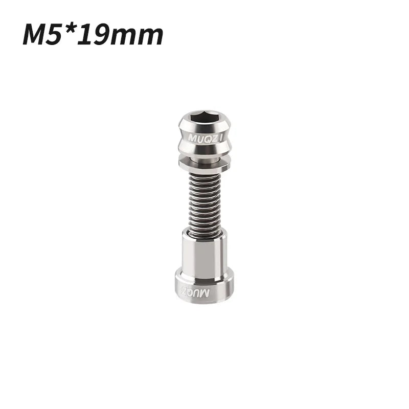 MUQZI Titanium Bolt M5x17mm M5x19mm Bicycle Nut Titanium Alloy Stem Bolts MTB Road  Folding Bike Screw Accessories
