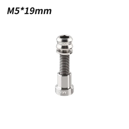 MUQZI Titanium Bolt M5x17mm M5x19mm Bicycle Nut Titanium Alloy Stem Bolts MTB Road  Folding Bike Screw Accessories