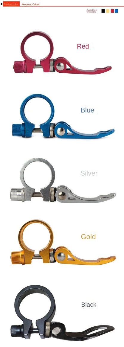 25.4/28.6/31.8/34.9mm Bicycle Seatposts Clamps Mountain Bike Seat Posts Clamp Clips Quick Release Aluminum Alloy Seat Tube Clamp