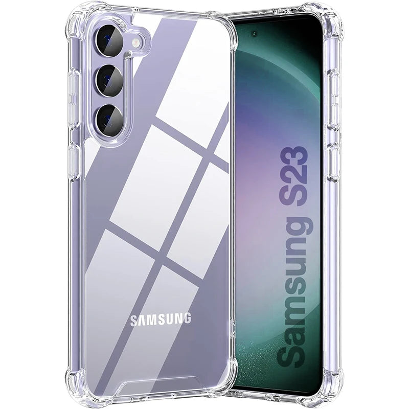 Hybrid Shockproof Case For Samsung Galaxy S25 S24 S23 S21 FE S22 Plus Ultra Clear Hard Case For Samsung A54 A34 A04S A53 A33