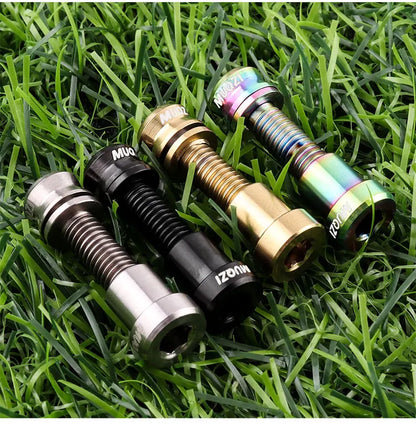 MUQZI Titanium Bolt M5x17mm M5x19mm Bicycle Nut Titanium Alloy Stem Bolts MTB Road  Folding Bike Screw Accessories
