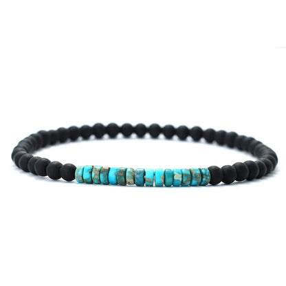 New Minimalist 4mm Bead Bracelet Unisex Emperor Onyx Small Stone Braclet Meditation Yoga Strand Braslet Couple Brazalete Pulsera
