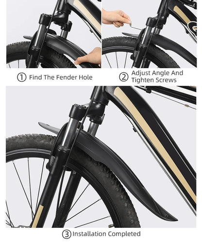 WEST BIKING Mountain Bike Fender Set Widen Extension Mud Protector Metal Fixed MTB Fenders Stable Mud Flaps Bicycle Accessories