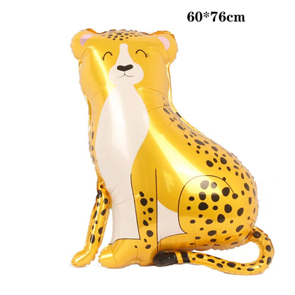 Cartoon Animal Rabbit Deer Foil Balloon Kids Gifts Birthday Party Jungle Animal Theme Decoration Squirrel Fox Bear Helium Globos