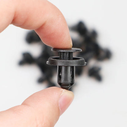 10/20/50pcs 8mm Diameter 8mm Black Vehicle Car Bumper Door Panel Fender Liner Clips Retainer Plastic Auto Fasteners Rivets Clips
