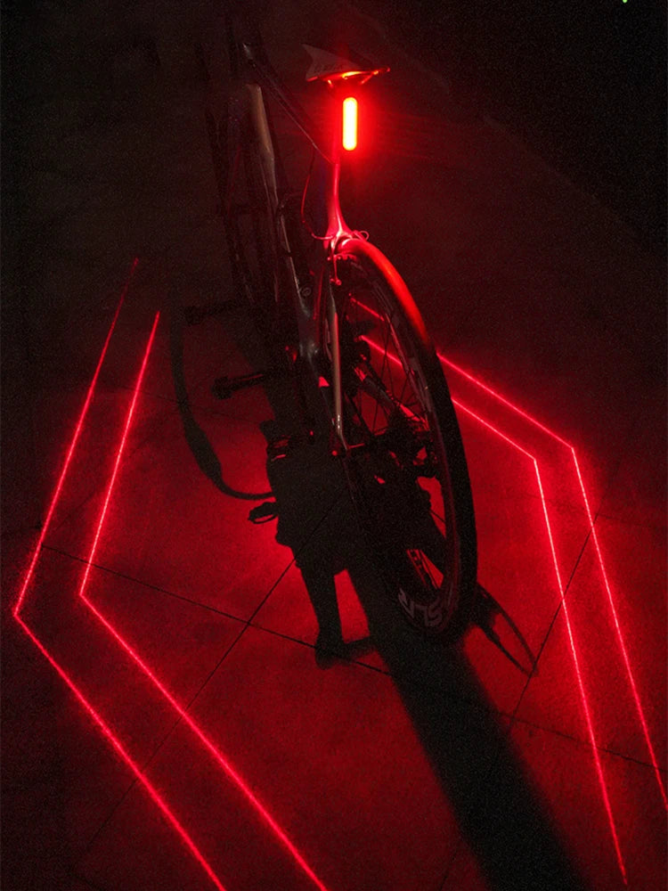 WEST BIKING Bike Taillight Laser Brake Sensing Rear Light IPX5 Waterproof USB Charging Bike Light MTB Road Bicycle Accessories
