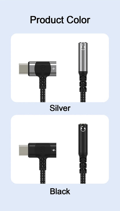 2 in 1 USB C Splitter PD Fast Charger Cable Type C to 3 5 Jack Audio Adapter For Samsung S24 S23 S22 S21 Ultra A54 A53 iPhone 15