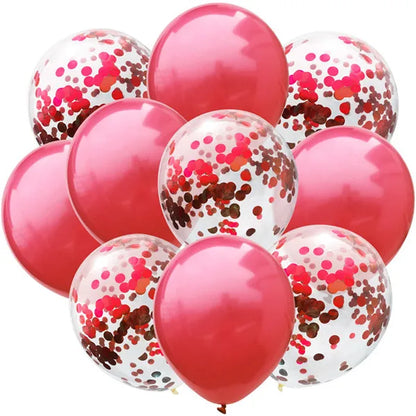 12inch 10pcs Mix Blue Rose Gold Confetti Latex Balloon colorful Baby Shower Wedding Birthday Party Decor Clear Balloons kids toy