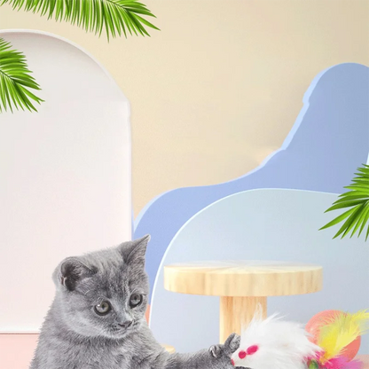 Cat Self-Happiness Toy Mouse Tumbler Ball Pet Interactive Educational Sound Toy Plush Toy