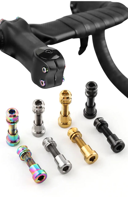 MUQZI Titanium Bolt M5x17mm M5x19mm Bicycle Nut Titanium Alloy Stem Bolts MTB Road  Folding Bike Screw Accessories