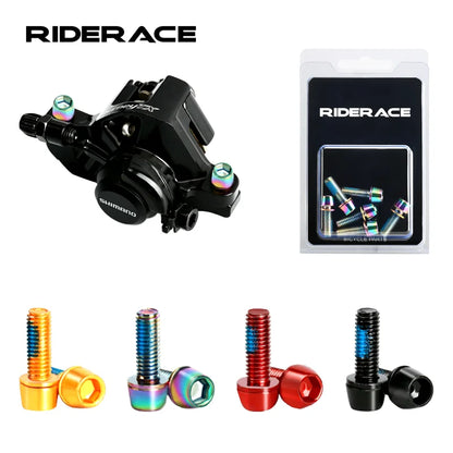 6Pcs/Set Bicycle Disc Brake Caliper Bolt Clamp Fixed Screws M6*18mm Stainless Steel Mountain Bike Disc Brake Caliper Fixed Screw
