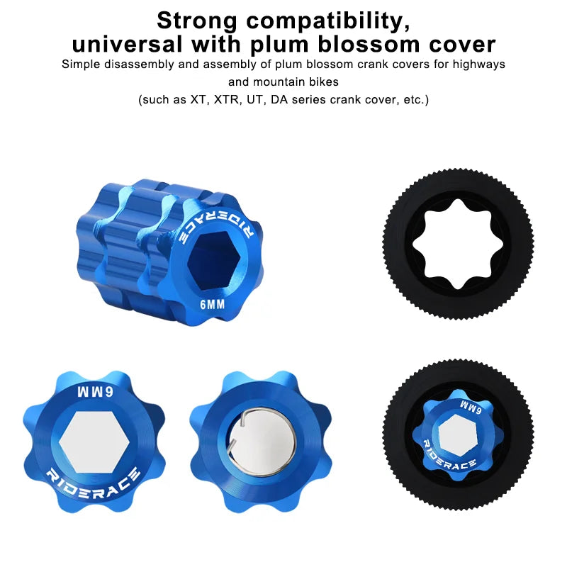 Bike Crank Remove Install Tool Aluminum Alloy Bicycle Crank Arm Cover Screw Wrench MTB Road Cycling Crankset Installation Tools