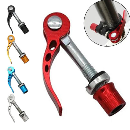 1/2/6pcs M6 x65mm Bicycle Quick Release Aluminum Seatpost Clamp Bike Seat Post Tube Clamp  Lock Nut Saddle for Road MTB Bike