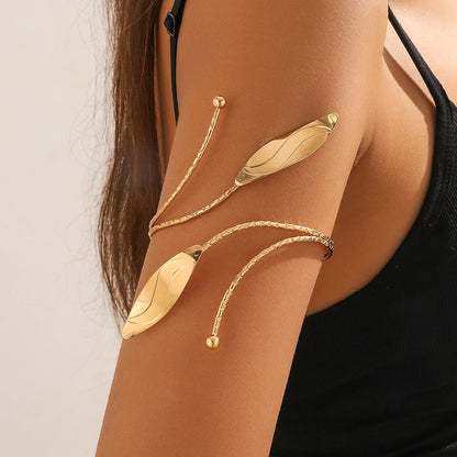 1PC Women's European and American Fashion Gold Geometric Arm Chain Bracelet, Date Travel Banquet Party Festival Dress up Gift