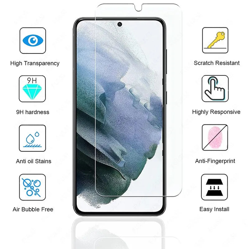 3PCS Full Cover Tempered Glass On the For Samsung S21 5G S23 S22 Plus S20 FE Screen Protector On Samsung S21Plus S21FE Glass