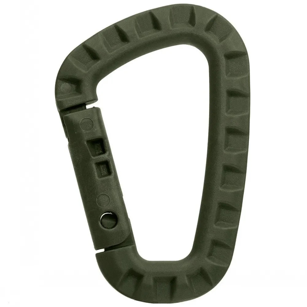 5pcs 8.5cm Tactical Backpack Buckle Fast Tactical Carabiner Plastic Hook D Shape Mosqueton EDC Gear For Outdoor Camping