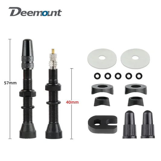 Deemount 2pcs 40/60/80mm Bike Presta/FV Valve Stem for Tubeless Tire MTB Road Bike Bicycle No Tube Rim Parts