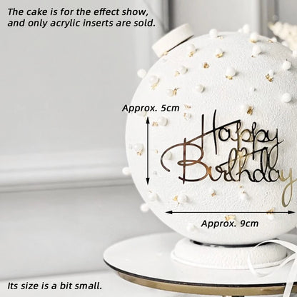 1/3/5pcs Acrylic Birthday Queen Gold Cake Topper Happy Birthday Party Sides Cake Decorations Accessories