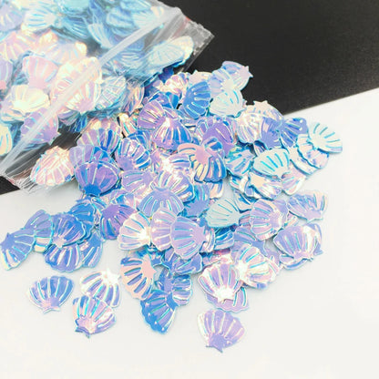 15g/Pack Iridescent Shining Shell Confetti Glitter DIY Supplies Baby Shower Girls Mermaid Birthday Party Decorations DIY Favors