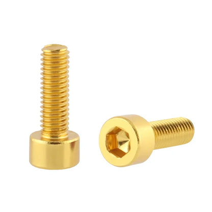 2pcs Bicycle Bottle Cage Screw M5 Aluminum Alloy Cycling Water Bottle Holder Bolts Hex Socket Fixing Screw MTB Bike Accessories