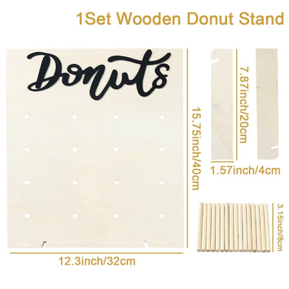 Wedding Decoration Wooden Donut Stand Wall Dessert Doughnut Table Holder Wedding Mariage Supplies Kid Birthday Party Baby Shower
