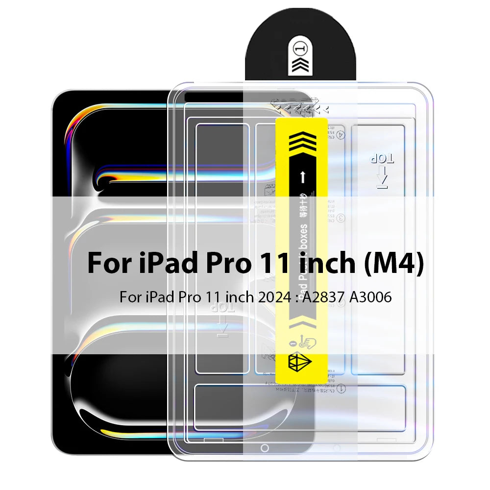 Tempered Glass For Ipad Air 5 4 3 2 1 Pro 13 11 M4 M2 2024 12.9 Screen Protector For Ipad 10 9 10th 9th Gen 10.9 Mini 6 8th 10.2