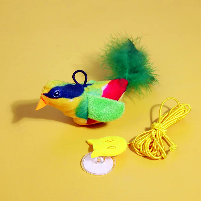 Simulation Bird Cat Toys Cats Interactive Cat Toy Realistic Bird Sound Cat Toy Plush Cat Toy Catnip Cat Toy for Cats Kitten Toy