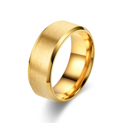 6 Colors Classic 8mm Tungsten Mens Ring Surface Brushed Stainless Steel Ring for Women Wedding Band Couples Jewelry Accessories
