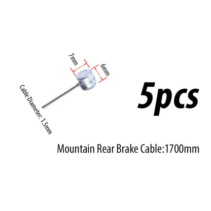 5pcs RISK RC127 Stainless Steel MTB Mountain Road Bicycle Bike Derailleur Shift Brake Inner Cable Line Wire 2100mm 1550mm 1700mm