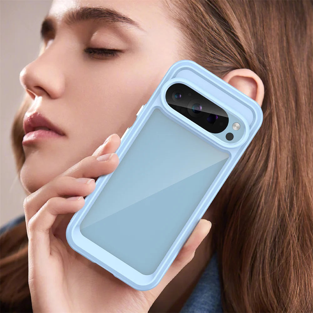 Fashion Transparent Acrylic Case For Google Pixel 9 8 7 Pro 8 7 A Colorful Hard Clear Shockproof Thin Cover For Pixel 9 Pro XL