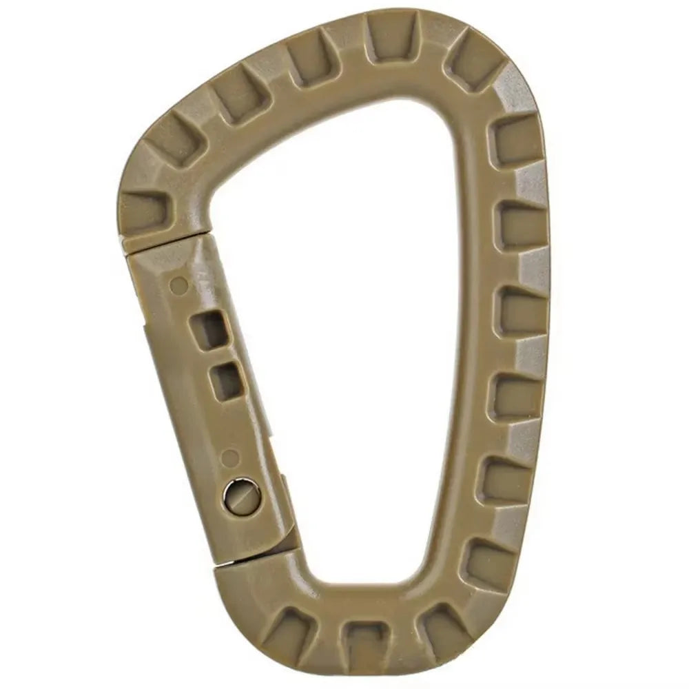 5pcs 8.5cm Tactical Backpack Buckle Fast Tactical Carabiner Plastic Hook D Shape Mosqueton EDC Gear For Outdoor Camping