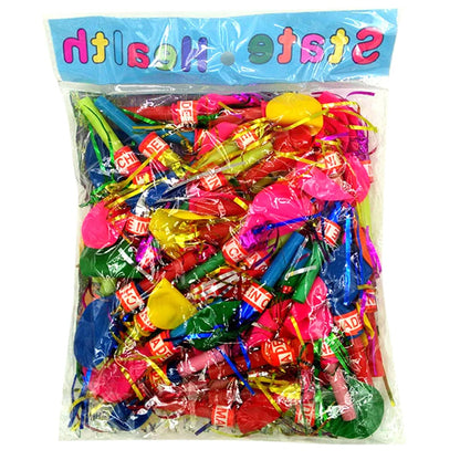 50pcs Gold Thread Balloon Whistle Kids Birthday Party Favor Pinata Filler Easter Children's Day Carnival Party Favor Decoration