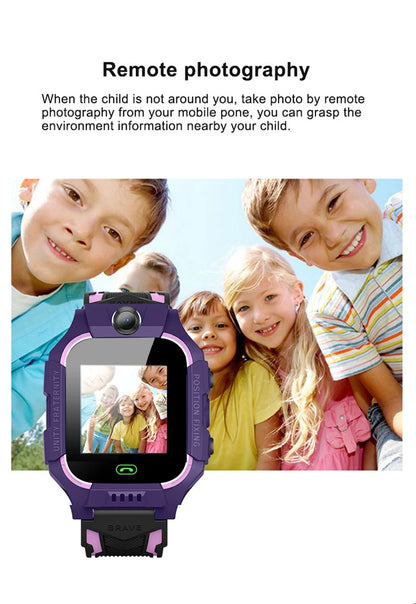 2G Smart Watch Kids LBS SOS Phone Watch IP67 Waterproof Remote Photo Voice Chat Smartwatch Compatible For Ios Android Child Gift
