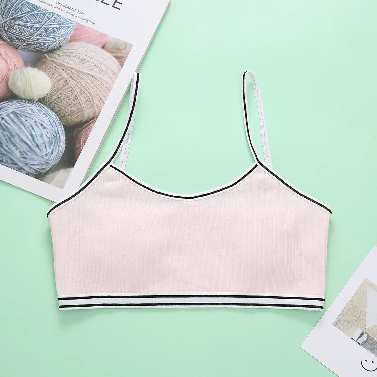 4 Pcs/Lot Children Breast Care Wireless Girls Bra 8-16 Years Hipster Cotton Teens Girl Teenage Underwear Kids Sports Vest
