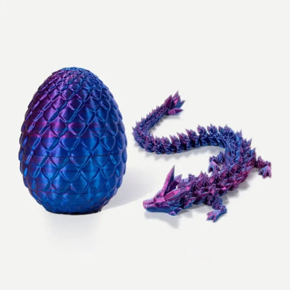 1/2PCS 3D Printed Dragon Egg with Dragon Full Articulated Dragon Modle Movable Rotatable Articulated Desktop Ornament Kid Toy