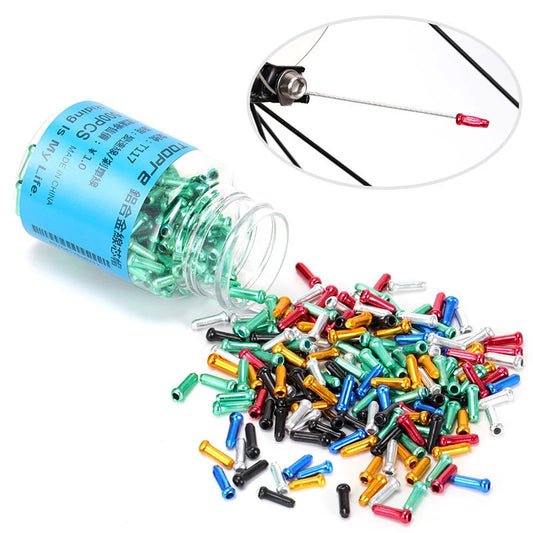 Aluminum Bicycle Brake Wire End Caps MTB Road Bike Brake Cable Cap Wire End Cap for Brake Shift Derailleur Cable