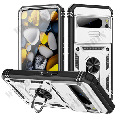 Case For Google Pixel 9 8 Pro 8 6 Pro 8A 7A  Google Pixel 9 Pro XL Heavy Duty With Camera 360 Degree Kickstand Cover