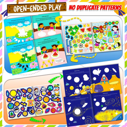 Children's Sticker Book Early Education Cartoon Animal Cognitive Puzzle Sticker Toys Educational Montessori Toys for Kids 3-6